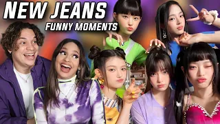 Our New Favourite KPOP Group | Waleska & Efra react to New Jeans Funny Moments for the first time