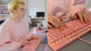 [No-Talking ASMR] Work From Home With Me | Clicky Keyboard Typing For Studying & Working 👩🏼‍💻