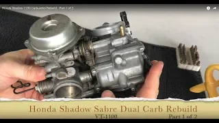 Honda Shadow VT1100 Carburetor Rebuild - Part 1 of 2