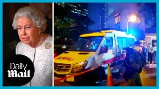 Queen Elizabeth II: Man arrested by police for paying tribute in Hong Kong