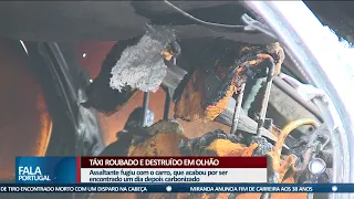 Táxi roubado e destruído em Olhão