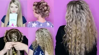 5 Способов КАК СДЕЛАТЬ КУДРИ БЕЗ ПЛОЙКИ И БИГУДИ // 5 HEATLESS CURLS TUTORIAL