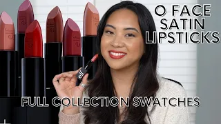 NEW ELF O FACE SATIN LIPSTICKS | FULL COLLECTION SWATCHES