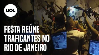 VIDEO DE FESTA DE TRAFICANTES NO RIO MOSTRA FUZIS QUE PODEM CHEGAR A R$ 900 MIL