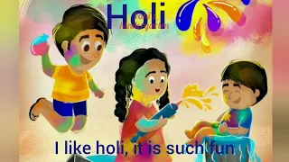 Holi song for kids l english l holi festival