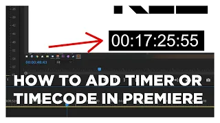 How to add Timer or Timecode in Premiere Adobe