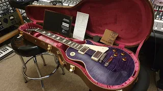 Gibson Custom Shop Les Paul Modern Standard Class 5 2017 Purple Flame Top Guitar Video Close Review