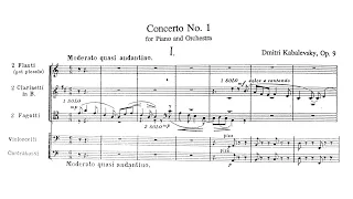 [Full Score] Kabalevsky - Piano Concerto No. 1 in A minor, Op. 9 (1928)