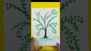 Easy tree art 😲👌 #shorts #youtubeshort #viral #treeart