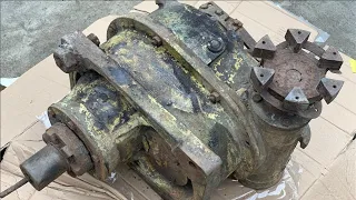 Restoration Box Reduce speed 200kg giant old | Restore gear screw winch rusty