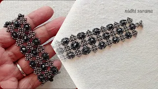 ⚜️Clock struck 12/Crystal & Seed bead Bracelet/How to make Beaded Jewelery/Pulsera Tutorial diy