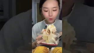 cheese cake eating asmr🍥🍰🎂🧁