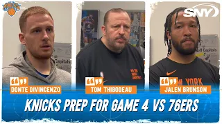 Tom Thibodeau, Jalen Brunson and Donte DiVincenzo talk upcoming Knicks Game 4 vs 76ers | SNY