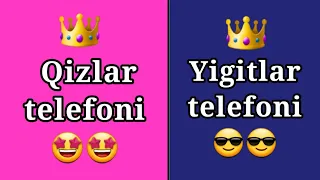 Qizlar telafoni va Yigitlar telefoni📱xonasi🛏torti🎂👟...