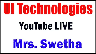 UI Technologies tutorials by Mrs. Swetha Mam