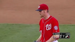 MIA@WSH: Strasburg whiffs seven over six innings