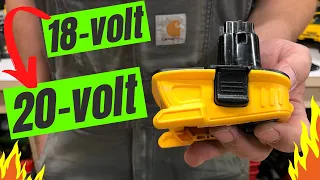 How to use Dewalt's 18v to 20v Adapter: SUPER EASY! DCA1820 Rapid Fire Review