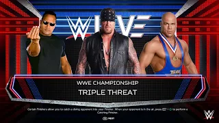 WWE 2K24 - The Undertaker vs. The Rock vs. Kurt Angle –WWE Championship Triple Threat Vengeance 2002