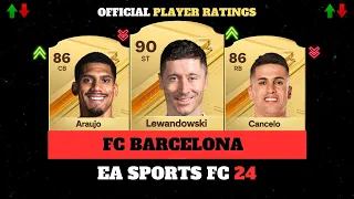 EA SPORTS FC 24 (FIFA 24) - FC BARCELONA OFFICIAL PLAYER RATINGS 😱🔥 - ft Lewandowski, Cancelo, Yamal