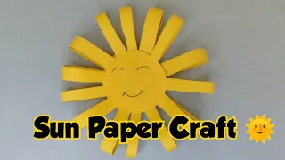 How to make sun with craft paper| paper sun| DIY paper craft method| kids paper sun