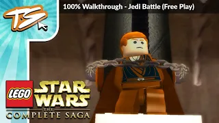 JEDI BATTLE (FREE PLAY) - LEGO STAR WARS: THE COMPLETE SAGA 100% WALKTHROUGH #46