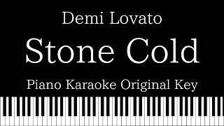 【Piano Karaoke】 Stone Cold / Demi Lovato【Original Key】