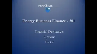 Financial Derivative Options Part 2