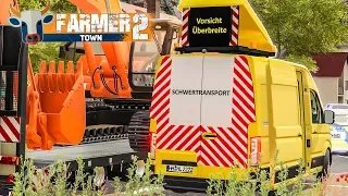 LS19 FarmerTown 2 #34: SCHWERTRANSPORT: Drescher gestoppt. | LANDWIRTSCHAFTS SIMULATOR 19