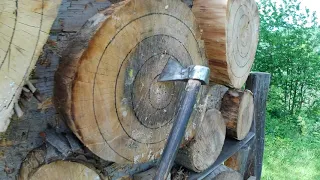 Axe throwing. Long distance tomahawk throw, 25 meters.