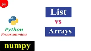 NumPy Tutorials - List vs NumPy Array | Python Programming