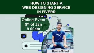 How to start a Web Designing Service  | Fiverr Zoom Event 2023 | Harshana srimal Nandasena