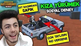 TAKIMDAKİ KIZA YÜRÜMEK ! (SOSYAL DENEY) - PUBG Mobile