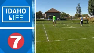 Idaho Life: Eagle man builds grass tennis court in his backyard