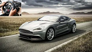 Aston Martin Vanquish - Night Drive - The Crew Motorfest - Steering Wheel Gameplay - 4K UHD 60FPS