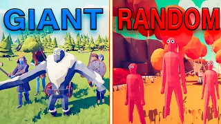 RANDOM WEAPON TEAM VS GIANT UNITS TEAM | TABS - Totally Accurate Battle Simulator