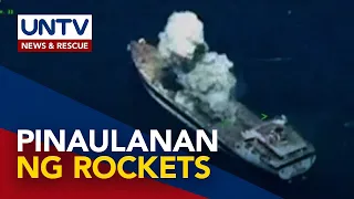 Barko, lumubog matapos paulanan ng bomba ng PH at US military sa maritime strike drill