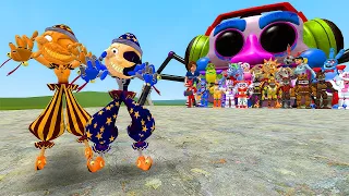 NEW SUN AND MOONDROP DAYCARE ATTENDANT VS ALL FNAF 1-9 SECURITY BREACH ANIMATRONICS in Garry's Mod!