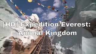 [HD] Expedition Everest ride (Low Light) Best* Animal Kingdom Front Seat POV 1080p 60fps