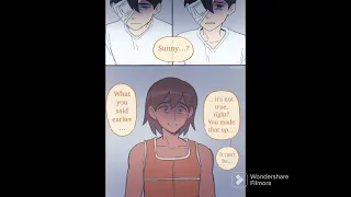 Omori comic .sunny tells hero kel and Aubrey the truth