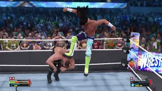 Seth Rollins CURB STOMPS Jon Moxley From The TURNBUCKLE - WWE 2K23
