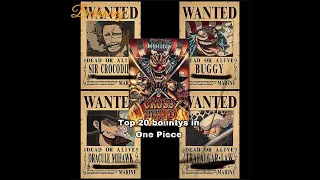 តើPirateមួយណាដែលមានតម្លៃក្បាលច្រើនជាងគេ? Top20 in One Piece