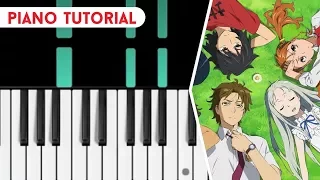 ANOHANA - SECRET BASE (ENDING THEME) PIANO TUTORIAL || Easy play piano beginner