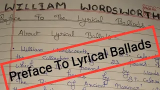 Preface to Lyrical Ballads Full Summary // William Wordsworth #English_Literature