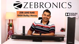 Zebronics Zeb Juke Bar 1000 Dolby Atmos Soundbar | Best Dolby Atmos Soundbar Under 10000