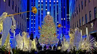 New York LIVE Manhattan Christmas Tree Rockefeller Center | Times Square