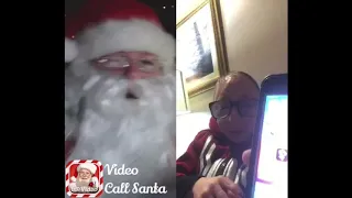Nick talking to Santa