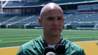 Dave Aranda, specialists answer questions after spring scrimmage one | Baylor Football