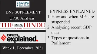 Last Week in Current Affairs - UPSC IAS (W5 Nov, W1 Dec) - The Hindu & Explained - DNS Supplement