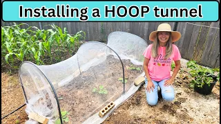 How to make HOOPS for a garden bed - Low Tunnel Hoop House