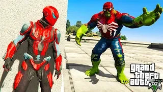 ЧЕЛОВЕК ПАУК ПРОТИВ ХАЛКА ПАУКА В ГТА 5 МОДЫ! IRON SPIDER MAN VS HULK ОБЗОР МОДА В GTA 5 ВИДЕО MODS